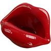 CUSROS Simpatico Cartone Animato Labbra Forma Posacenere in Ceramica Bocca alla Moda Casa Mini Fidanzato Regalo per Auto da Interno Ufficio Domestico Vino Rosso