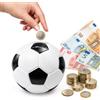 ALESSCOP Salvadanaio Pallone da Calcio 15 cm | Porta Monete a Forma di Pallone con Grande Capacità per Monete e Banconote, Regalo Originale per Ragazzi e Tifosi di Calcio