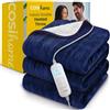 Cosi Home Coperta Elettrica Matrimoniale 200x150 cm, Termocoperta, Blu | Coperta Pile Matrimoniale e Sherpa, Riscaldante Elettrica, 10 Livelli di Calore, Timer 10h, Spegnimento Automatico, Lavabile