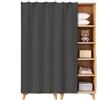 NEPHRA Tendina Sottolavello Cucina Autoadesivo in Flanella e Tende Scorrevoli per Armadi con Binario Scorrevole, per Armadio Camera da Letto Soggiorno Bagno (L × A)(Dark gray,120 x 160 cm)