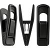 Andiker Set di 20 clip per grucce in velluto, per pantaloni, per vestiti in velluto, colore nero (plastica)
