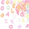 SOFPLATE 50 pz Perline Acriliche A Forma di Lettera Perline A Forma di Lettera Plastica Sfusa Stile Casuale Colorate Fosforescenti Distanziatori Luminosi per La Creazione di Gioielli Risultati Braccia