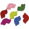 Perlin Perline di legno da infilare, 20 pezzi, motivo: perline colorate, per braccialetti fai da te, gioielli, collane, colore misto (auto 23 mm x 13 mm)