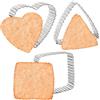 Generic Stampo per cracker, forma triangolare, per goffratura del pane, antiaderente, facile da rilasciare, per panini, muffin, fondente