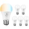 FEILEMAN Lampadina LED E27, A60, 9 W, sostituisce 60 W, 850 lumen, cambio della temperatura di colore 3 in 1 (3000 K-4000 K-6000 K) tramite interruttore, bianco caldo, bianco neutro, bianco freddo