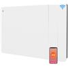 CIARRA CBHTD15A-W Radiatore a Inerzia da 1500W WiFi (10-20 m²) | con Ceramica e Pellicola Riscaldante - Programmatore Blocco Bambini - Distribuzione Uniforme del Calore - Protezione Antigelo