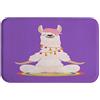 A.Monamour Tappetino per Il Bagno Antiscivolo Assorbente Morbido Divertente Cartone Animato Yoga Lama Alpaca Animale Sfondo Viola Lavabile Tappeto Tappetini Doccia Passatoia da Cucina Zerbino 40x60cm