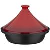 GSW Tajine fonte massive - GSW - 30 x 22 cm - Couvercle céramique - Induction - Rouge