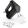 Krups 3MIX 6000 - Frullatore manuale 600 W, controllo preciso, impugnatura soft touch, cavo lungo, pratico regolatore di velocità, agitatore manuale con frusta e gancio per impastare, nero, GN6028