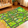JynkZylphre Tappeto da Gioco per Bambini 80x120cm Tappeto da Gioco Antiscivolo Tappetino da Gioco Lavabile in Lavatrice a Pelo Corto per Decorare e Giocare Nella Cameretta dei Bambini -1