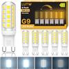 LUTW G9 Lampadine LED Dimmerabile 3W = 40W Bianco Freddo 6000K 6 Pezzi | Lampadina G9 3W Classe C, Lampadine LED, 480LM, Risparmio Energetico, Nessun Sfarfallamento, CRI 80, per Soggiorni, Corrido