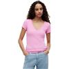 Tommy Jeans T-Shirt Maniche Corte Donna Slim Scollo a V