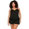 Trendyol Women Plain Knit Camisole-Shorts Plus Size Pajamas Set Pigiama (Pacco da 2) Donna