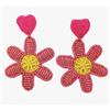 Wahenoor Perline Orecchini per Donna Design Fiore Cuore Pendenti Festa Indossare Regalo
