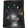 Fatto a mano 7X10 Albero Della Vita Seven Pietra Premium Handmade Journal Antico Disegni 200