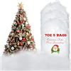Tatuo Neve Finta di Natale Coperta di Neve Artificiale Fibra Soffice per Albero Natale Inverno Mantello Villaggio, Natività e Facile Decoro Natalizia, 5,3 Once per Sacchetto(5 Borse)