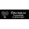 Mygoodprice Targhetta con incisione a forma di albero cuore autoadesiva, 30 x 10 cm, personalizzata, 1 a 3 righe, colore: nero