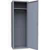 XLOCKERS Armadio Spogliatoio Smontato in Lamiera Argentea Naturale con 1 Ripiano e Asta Porta Grucce, 600x400x1800 mm, per Posizionamento Esterno