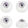 PH PandaHall 2 Parigi Occhi Realistici Grandi Bulbi Oculari 32mm Grandi Bulbi Oculari Acrilici Occhi Umani Bulbi Oculari Mezzi Tondi Bulbi Oculari Cavi per Peluche Sculture Oggetti