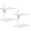 GBKDQQ Libreria invisibile a 4 piani, a forma di torre di libri verticali, scaffali galleggianti, in metallo, per pareti, soggiorno, camera da letto, bagno, vendita al dettaglio (bianco)