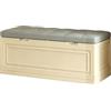 YUJEYHD Panca Contenitore Pieghevole con Coperchio, in Plastica PP e Ecopelle, Seduta Imbottita, soggiorno, cucina e camera da letto salvaspazio, sostenuta fino a 150 kg (Grigio, 40x80cm)