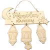 Danlai Ramadan Kareem Wooden Wooden Ornament Ornament Decoration Moon Star Wind Light Shape Pendant Ornament Happy Eid Segno d'attaccatura per Ramadan Mubarak Decorazioni Eid