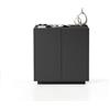 WHOUS Armadio Multiuso EASY per Ufficio, Studio o Camera con 2 Ante e 2 Vani, 79,20x38x86 cm, Antracite Opaco
