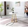 Drmilito Tavolo da Pranzo, Tavolo da Cucina, Circolare 80x80x75 cm Bianco | Per Cucina, 120x60x75 cm, Colore Bianco, Forma Rettangolare