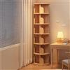 Generic Libreria girevole a 360°, Scaffale Girevole a 6 Ripiani | scaffale portaoggetti per bambini e adulti, in legno massello, 39×39×191cm