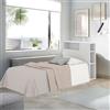 Dmora Testiera Fogarolo, Spalliera, Testata per Camera da Letto, Poggiatesta, 23x99 h96 cm, Bianco