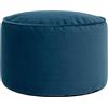 icon Milano Pouf Poggiapiedi, Pouf Velluto Sgabello e Riempimento, Blu | Prodotto in Europa, Piccolo Pouf Sacco, Tessuto di Velluto Morbido, Pouf Sgabello per Camera da Letto e Soggiorno