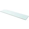 Fengshui Lastra in vetro trasparente per parete lamellare, mensola decorativa in vetro temperato, 100 x 25 cm, portata fino a 15 kg, ideale per decorazione moderna da parete in appartamenti e negozi