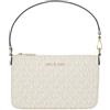 Michael Kors Jet Set Small Signature Logo Convertible Wristlet Light Cream Multi