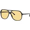 Ray-Ban Occhiali da sole unisex, montatura nera/lenti gialle, 60