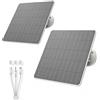 FlexSolar 2 pannelli solari per telecamera di sorveglianza a batteria, per esterni, 6 W, per fotocamera ad anello, con fotocamera a batteria