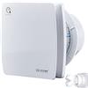 XIIW Ventilatore da bagno Ø 100 mm con ricircolo e sensore di umidità con | Ventilatore silenzioso per bagno, montaggio a parete e a soffitto, per cucina, soffitti e cantine