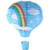 Lawnrden Set di lanterne di carta sospese per mongolfiera, plafoniera arcobaleno con mongolfiera con paralume a lanterna di carta per la scuola e il centro commerciale Decorazione sospesa Arcobaleno Blu