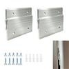 mimzemamz 2 Paia 10 cm French Ganci, Lega di Alluminio, Morsetti a Z per Sospensione di Specchi, Ganci Francesi per Cornici Pesanti, Specchi, Scaffale, Portata 18 kg