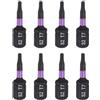 QUARKZMAN 8Pz T7 Inserti per Avvitatore Torx 1/4 Gambo Esagonale 25mm/1 Lunghezza Punte per Cacciavite Magnetico 6 Punte Esagonali a Stella in Acciaio S2 Trapano Elettrico di Qualità