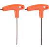 QUARKZMAN Set di 2 Chiavi Esagonali a T-Manico 2.5mm Metriche in Acciaio S2 Chiave Esagonale Interna a T per Riparazioni Automobilistiche e Manutenzione Domestica, Arancione