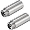 MEXRUMI 2 Pezzi Tubo Di Prolunga Per Soffione Doccia 50Mm Braccio Di Estensione Testa Di Doccia Braccio Di Prolunga Per Tubo Doccia In Acciaio Inossidabile Per Sostenere Ed Estendere Soffione Doccia