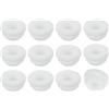 QUARKZMAN 12 Pezzi Passacavo Gomma, Diametro Montaggio 10,5mm, ID 7,5mm Tappo per Foro Firewall Scatto Gommini Passacavo Anti-Graffio per Cavi Elettrici Cablaggio Scatola Elettrica, Bianco