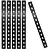 LiYiJiKeJi 6 Pz Piastra di Giunzione Piana Nere con 12 Fori, 307 x 24 mm | Staffe Piatte Lamiera Forata, Piastra di Fissaggio, Staffe Perforate Connettore, Lastrina di Giunzione Piatta per Legno