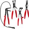 YYSWSAKY Set di 4 Pinze Fascette Stringitubo Auto, Pinza a Molla Cavo Lungo 70cm, Strumento Morsetto a Nastro Piatto, Attrezzo Rimozione Tubi Flessibili e Tubi di Carburante per Riparazione Automobili