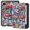 GIOPUEY Cover Compatibile con Tolino Shine Color/Shine 5 2024, Flip Pelle Custodia, PU Pelle + Morbida TPU Custodia, Auto Sleep/Wake, Protezione a 360° Case - Graffiti