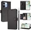 LIAOCY Custodia a Libro Portafoglio per Xiaomi Redmi Note 17 Pro Max, Pelle PU con Fibbia Magnetica [9 Scomparti per Carte], Cover Business Antiurto con Supporto, Black.