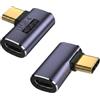 Rqkagf Adattatore USB C a 90 gradi, connettore USB4 tipo C maschio a femmina ad angolo retto, ad alta velocità 40 Gbps per MacBook iPad Telefono Tablet, supporto 8 K@60 Hz / 5 K@60 Hz doppio 4 K@60 Hz