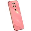 RankOne La Custodia del Telefono è Adatta per Redmi Note 9 (4G) (6.53 Inches), Case per Cellulare in Silicone con Telaio Galvanico - Rosso