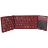 XUMIUZIY Tastiera Pieghevole Bluetooth con Touchpad e Tastierino Numerico, Tastiera Pieghevole Wireless con Rivestimento in Pelle PU, Tastiere da Viaggio Tascabili Ricaricabili pe (WINE RED)