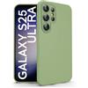 N NEWTOP Cover Compatibile per Samsung Galaxy S25 ULTRA, Custodia TPU SOFT Gel Silicone Ultra Sottile Flessibile Case Posteriore Protezione Fotocamera Anti Urto Guscio Scocca Colorato Thin (Verde)